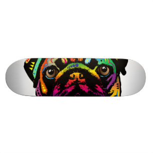 Mops-Hund Skateboard