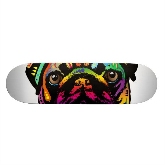 Mops Hund Skateboard Zazzle De