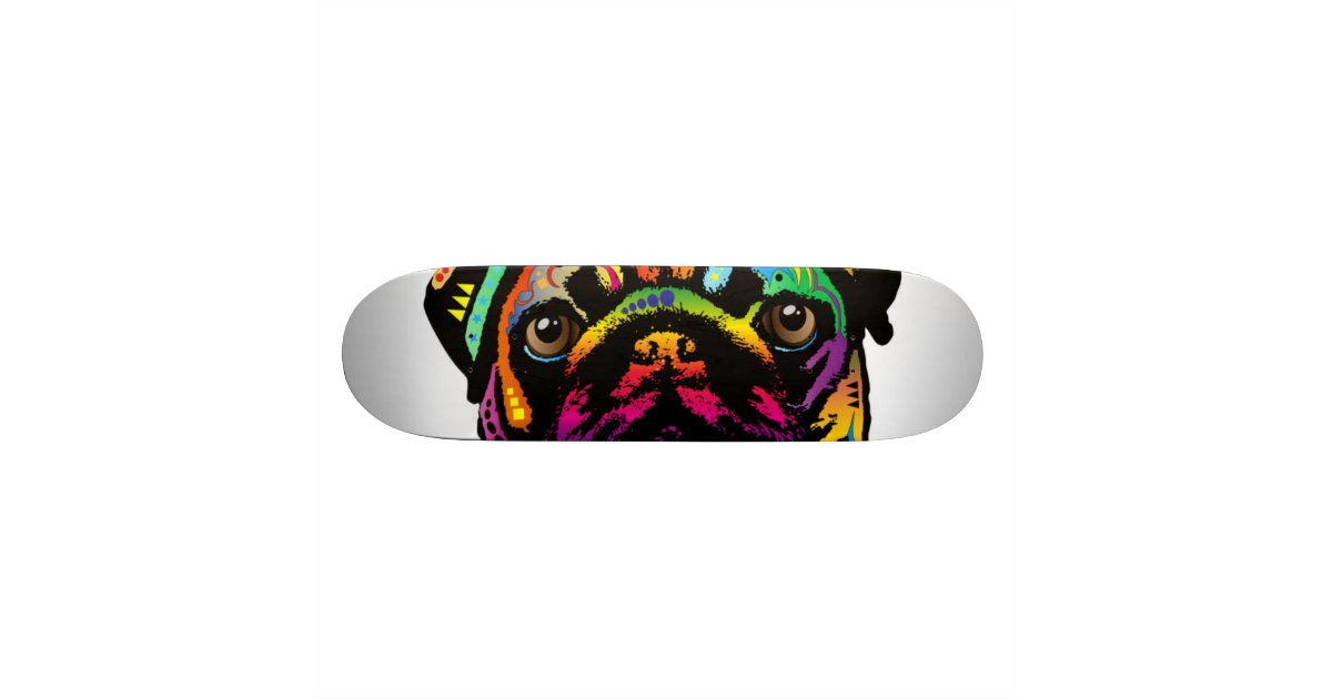 MopsHund Skateboard Zazzle.de