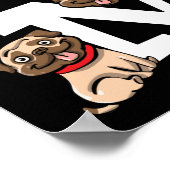 Mops Hund stoppt mich zu umarmen - Funny Puffer Zi Poster (Ecke)