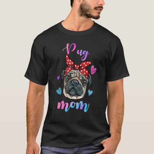 Mops Hund Süße Mutter Mama Mutter T-Shirt (Vorderseite)