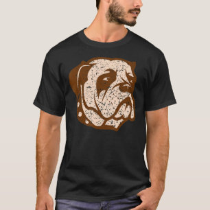Mops Hund Süßer Welpe Cooles Vintage-Tierporträt T-Shirt