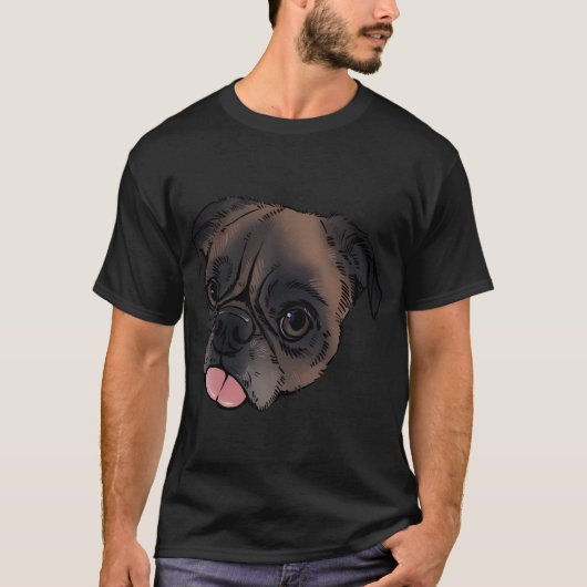 Mops Hund T-Shirt (Vorderseite)