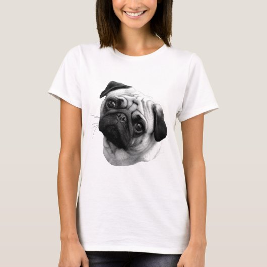 Mops-Hund T-Shirt (Vorderseite)