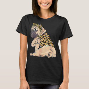 Mops Hund Tattoo I Liebe Mama Muttertag T-Shirt