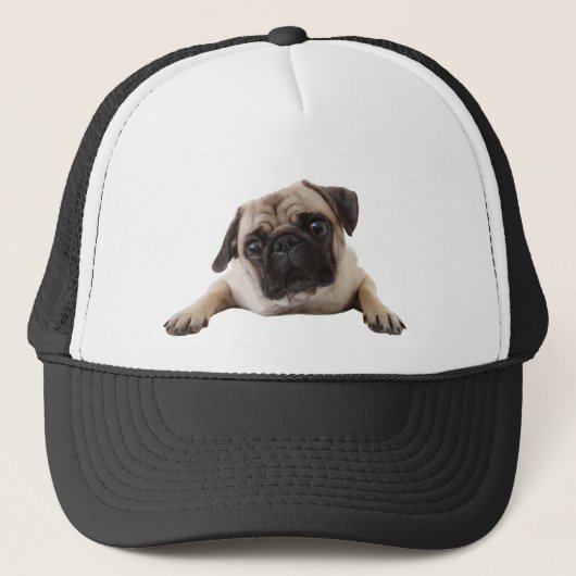 Mops Hund Tier Spezial Trucker Hut Truckerkappe (Vorderseite)