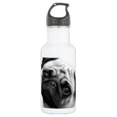 Mops-Hund Trinkflasche (Vorderseite)