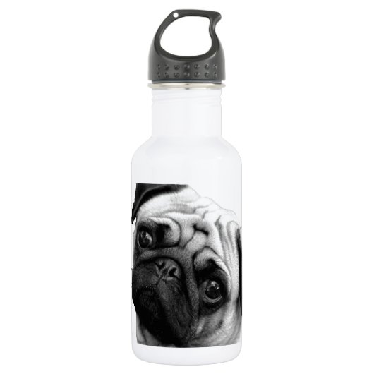Mops-Hund Trinkflasche (Vorderseite)