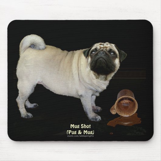 Mops Hund und verschüttete Tasse Haustiere Liebhab Mousepad (Vorne)
