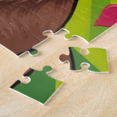 Mops-Hund Valentinstag Herz Donut-Stapel Puzzle (Seite)