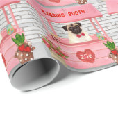 Mops Hund Valentinstag Kissing-Stand Geschenkpapier (Rolleneckpunkt)
