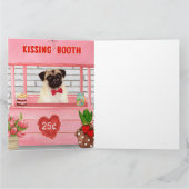 Mops Hund Valentinstag Kissing-Stand Karte (Innenseite)