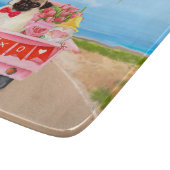 Mops Hund Valentinstag Lkw Herz Schneidebrett (Ecke)