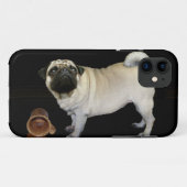 Mops Hund & verschüttete Tasse Haustiere Liebhaber Case-Mate iPhone Hülle (Rückseite (Horizontal))
