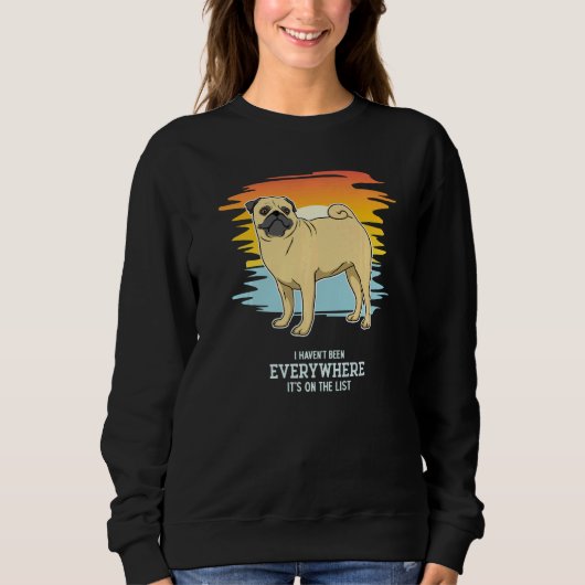 Mops Hund Vintag 33 Sweatshirt (Vorderseite)