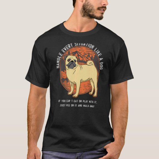 Mops Hund Vintag 63 T-Shirt (Vorderseite)