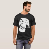 Mops Hund Vollmond T-Shirt (Vorne ganz)