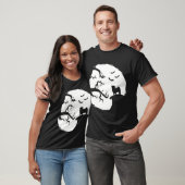 Mops Hund Vollmond T-Shirt (Unisex)