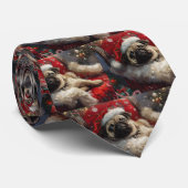 Mops Hund Weihnachten Krawatte (Gerollt)