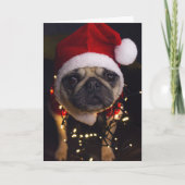 Mops Hund Weihnachten personalisieren Unterschrift (Vorderseite)