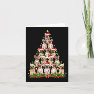 Mops Hund Weihnachtsbaum Lichter Funny Xmas Männer Karte
