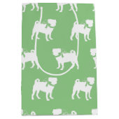 Mops Hund Welpe Medium Geschenktasche Mittlere Geschenktüte (Vorderseite)