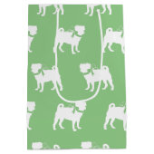 Mops Hund Welpe Medium Geschenktasche Mittlere Geschenktüte (Rückseite)