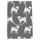 Mops Hund Welpe Medium Geschenktasche Mittlere Geschenktüte (Vorderseite)