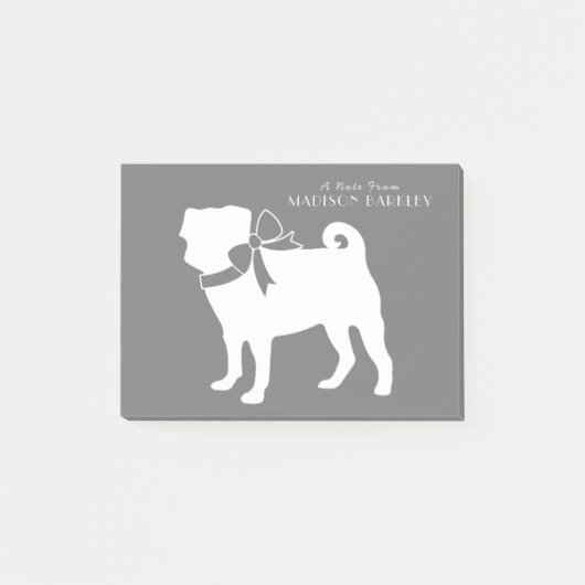 Mops Hund Welpe Post-it-Notizen Post-it Klebezettel (Vorderseite)