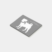 Mops Hund Welpe Post-it-Notizen Post-it Klebezettel (angewinkelt)