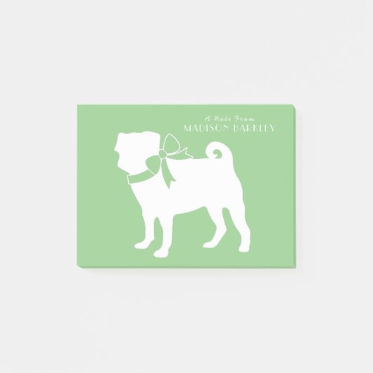 Mops Hund Welpe Post-it-Notizen Post-it Klebezettel (Vorderseite)