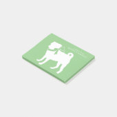 Mops Hund Welpe Post-it-Notizen Post-it Klebezettel (angewinkelt)