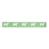Mops Hund Welpe Satin Ribbon Satinband (Vorderseite)