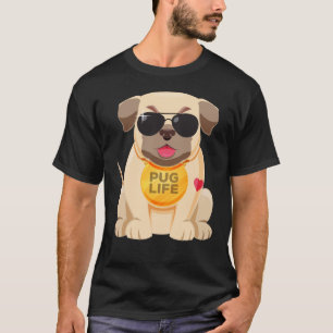 Mops-Hund-Welpen-Cartoon-Männer T-Shirt