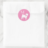 Mops Hund Welpen Klassischer Rundaufkleber Runder Aufkleber (Tasche)