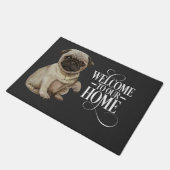 Mops Hund willkommen Fußmatte (Schrägansicht)