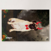 Mops Hund zu Halloween Puzzle (Horizontal)
