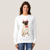 Mops Hund zu Halloween Sweatshirt (Vorne ganz)