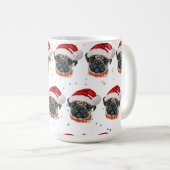 Mops Hund züchten Weihnachtsstars Kaffeetasse (VorderseiteRechts)