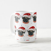 Mops Hund züchten Weihnachtsstars Kaffeetasse (Vorderseite Links)