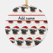 Mops Hund züchten Weihnachtsstars Keramik Ornament (Vorne)