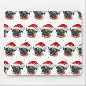 Mops Hund züchten Weihnachtsstars Mousepad (Vorne)