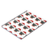 Mops Hund züchten Weihnachtsstars Notizblock (Linke Seite)