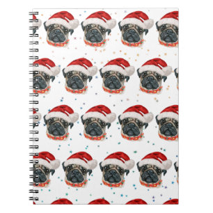 Mops Hund züchten Weihnachtsstars Notizblock