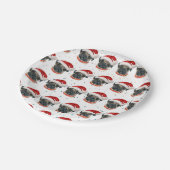 Mops Hund züchten Weihnachtsstars Pappteller (Schrägansicht)