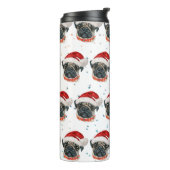 Mops Hund züchten Weihnachtsstars Thermosbecher (Nach links gedreht)