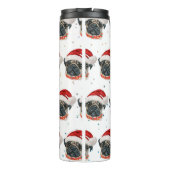 Mops Hund züchten Weihnachtsstars Thermosbecher (Rückseite)