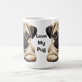 Mops-Hündchen Kaffeetasse (Mittel)