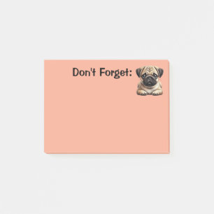 Mops-Hündchen Post-it Klebezettel