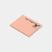 Mops-Hündchen Post-it Klebezettel (angewinkelt)